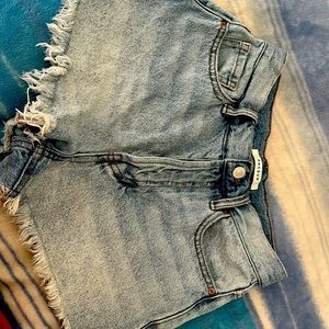 High waisted jean shorts